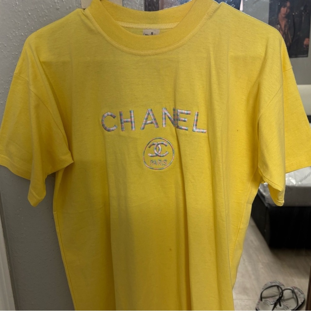 Chanel Bright Yellow Short Sleeve Tee